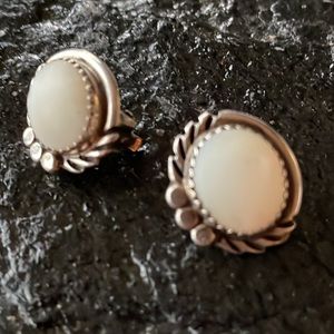 Vintage Native American Clip Earrings